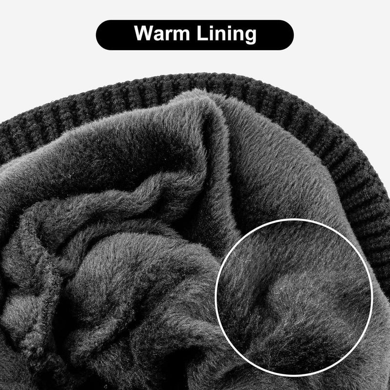 Etsfmoa Store Unisex Hat with Light,Fleece Lined Beanie Warm Knit Hat,Gifts for Men Women,Rechargeable LED Cap - Image 2